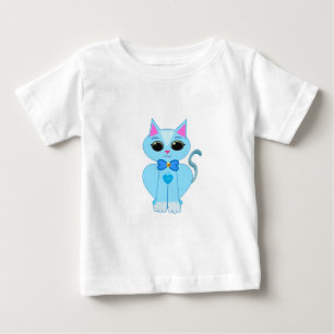 Stijlvolle lieve lichtblauwe poes kat