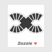 Stijlvolle lijn Letter X Monogram Sticker (Vel)