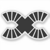 Stijlvolle lijn Letter X Monogram Sticker (Voorkant)