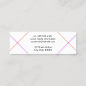 Stijlvolle lijnen mini visitekaartje (Achterkant)