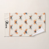 Stijlvolle lijnkunst vlinders bad handdoek (Handdoek)