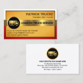 Stijlvolle Lijst gouden vrachtwagen tab Visitekaartje (Voorkant / Achterkant)