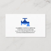 Stijlvolle Lijst Silver Plumbing Iconen Visitekaartje (Achterkant)