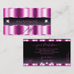 Stijlvolle Lila Paarse Black Sparkle Jewels Initia Visitekaartje