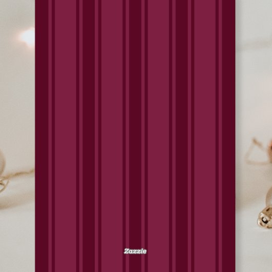 Stijlvolle linten Kerst Paarse Magenta Foto Feestdagenkaart