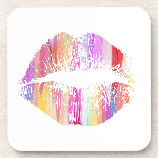 Stijlvolle Lippen #16 Drankjes Onderzetter (Voorkant)