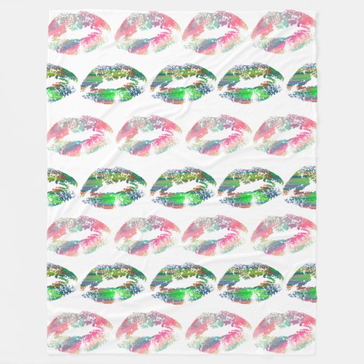 Stijlvolle Lippen #22 Fleece Deken (Voorkant)