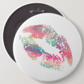 Stijlvolle Lippen #9 Ronde Button 6,0 Cm (Voorkant /achterkant)