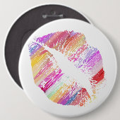 Stijlvolle Lips #10 Ronde Button 6,0 Cm (Voorkant /achterkant)