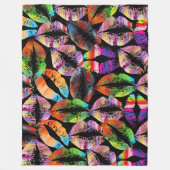 Stijlvolle Lips #15 Fleece Deken (Voorkant)
