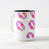 Stijlvolle Lips #15 Tweekleurige Koffiemok (Voorkant links)
