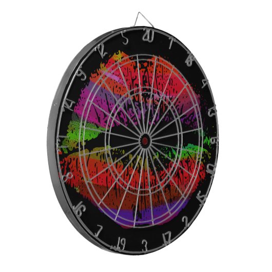 Stijlvolle Lips #21 Dartbord (Voorkant Links)