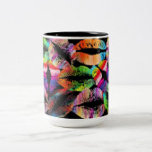 Stijlvolle Lips #32 Tweekleurige Koffiemok (Center)