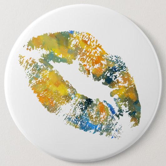 Stijlvolle Lips #7 Ronde Button 6,0 Cm (Voorkant)