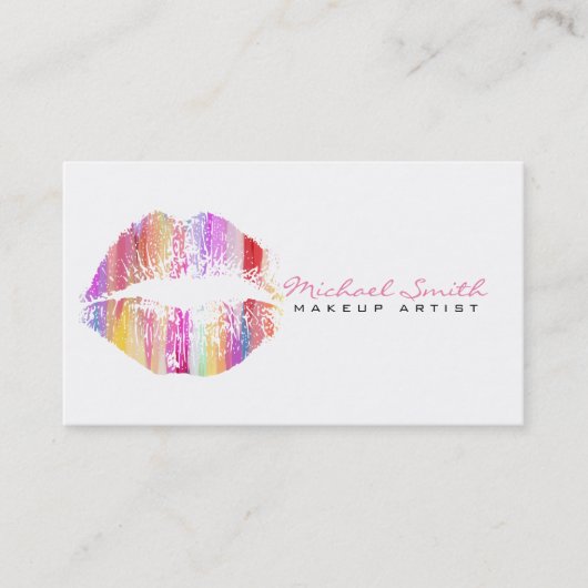 Stijlvolle Lips Makeup Artist #24 Visitekaartje (Voorkant)