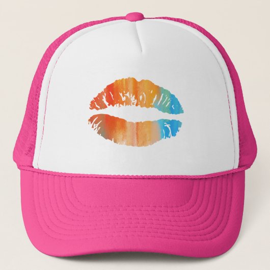 Stijlvolle Lips Trucker Pet (Voorkant)