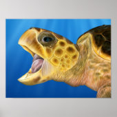 Stijlvolle Loggerhead Open Mouth Poster (Voorkant)