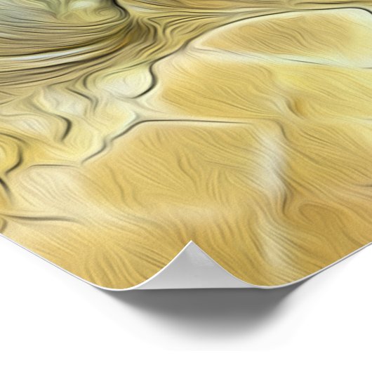 Stijlvolle Loggerhead Zee Turtle Poster (Hoek)