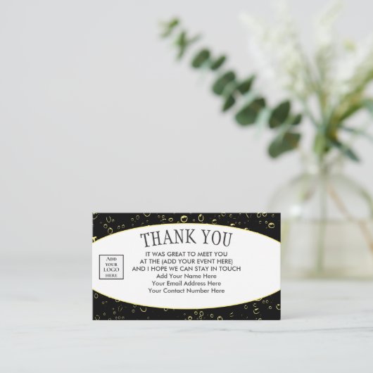 Stijlvolle Logo BEDANKT U-netwerken Visitekaartje (Staand voorkant)