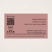 Stijlvolle Logo QR Code Ribbon $10 Gift Voucher Ka Visitekaartje (Achterkant)