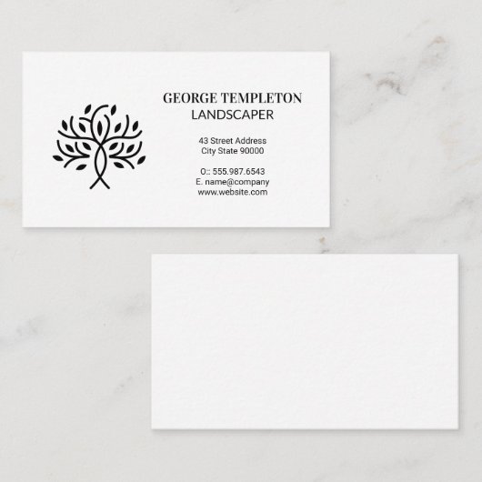 Stijlvolle Logo Visitekaartje (Voorkant / Achterkant)