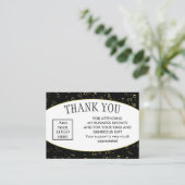 Stijlvolle Logo voor de Bedrijfshower DANK U Informatiekaartje (Staand voorkant)