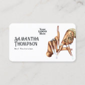 Stijlvolle Los Angeles Nail Salon Branding Design Visitekaartje (Voorkant)