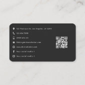 Stijlvolle Los Angeles Nail Salon Branding Design Visitekaartje (Achterkant)