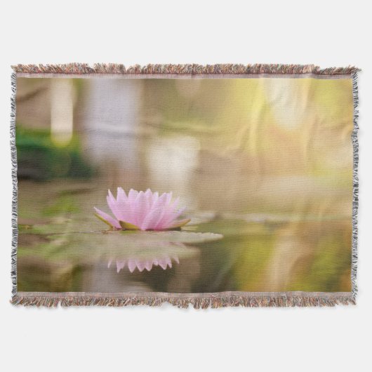 Stijlvolle Lotus Bloem Landschap, Zen Deken (Voorkant)