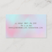 Stijlvolle Lotus Flower Holographic Visitekaartje (Achterkant)