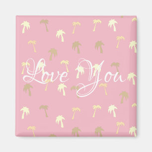 Stijlvolle Love You Palm Bomen Motivatie Magneet