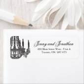 Stijlvolle luchters RSVP-Adresetiketten Etiket (Insitu)