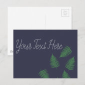 Stijlvolle Lucky Green Fern Ansichtkaart Briefkaart (Voorkant / Achterkant)
