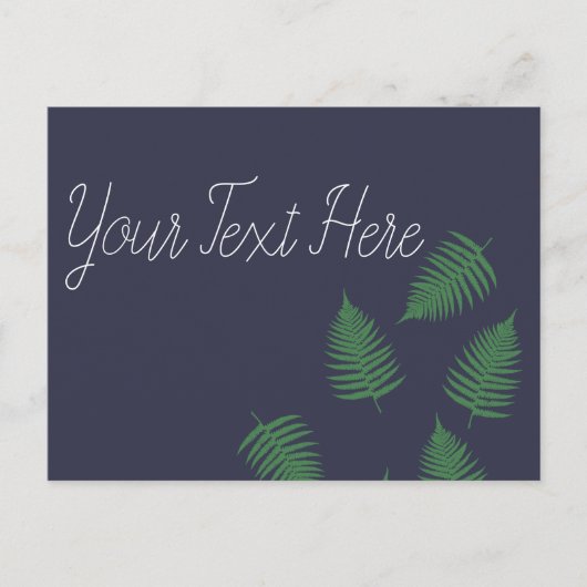 Stijlvolle Lucky Green Fern Ansichtkaart Briefkaart (Voorkant)