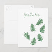 Stijlvolle Lucky Green Fern Verticale Postkaart (Voorkant / Achterkant)