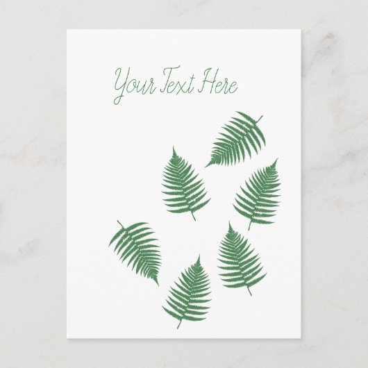Stijlvolle Lucky Green Fern Verticale Postkaart (Voorkant)