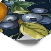 Stijlvolle luiers en blauwe bessen poster (Hoek)