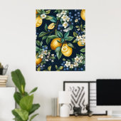 Stijlvolle luiers en blauwe bessen poster (Thuiskantoor)