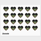 Stijlvolle luipaard Afdrukken Elegant Green Bow en Hart Sticker (Vel)
