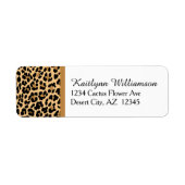 Stijlvolle luipaard afdrukken etiket (Voorkant)