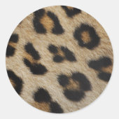 Stijlvolle luipaard cheetah bont dier print patroo ronde sticker (Voorkant)