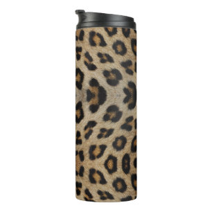 Stijlvolle luipaard cheetah bont dier print patroo thermosbeker