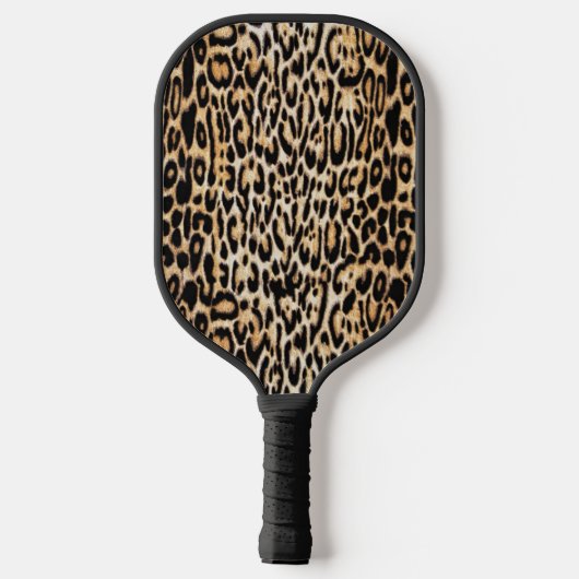 Stijlvolle luipaard Dierafdrukken met elke naam Pi Pickleball Paddle (Achterkant)