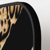 Stijlvolle luipaard Dierafdrukken met elke naam Pi Pickleball Paddle (Links Detail)