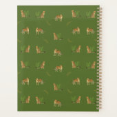 Stijlvolle luipaard dierlijke patroonnaam, groene  planner (Achterkant)