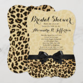 Stijlvolle luipaard print bruids douche uitnodigin kaart (Voorkant / Achterkant)