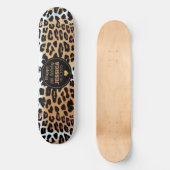Stijlvolle luipaard print Happy 25th Birthday Cust Persoonlijk Skateboard (Voorkant)