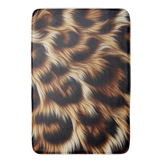 Stijlvolle luipaardprint badmat (Voorkant Verticaal)