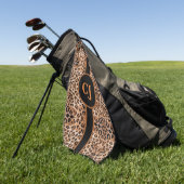 Stijlvolle Luipaardprint Persoonlijk Golfhanddoek (Groen)
