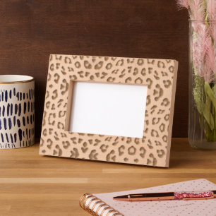 Stijlvolle luipaardvacht dierenprint girly chic gegraveerde lijstjes